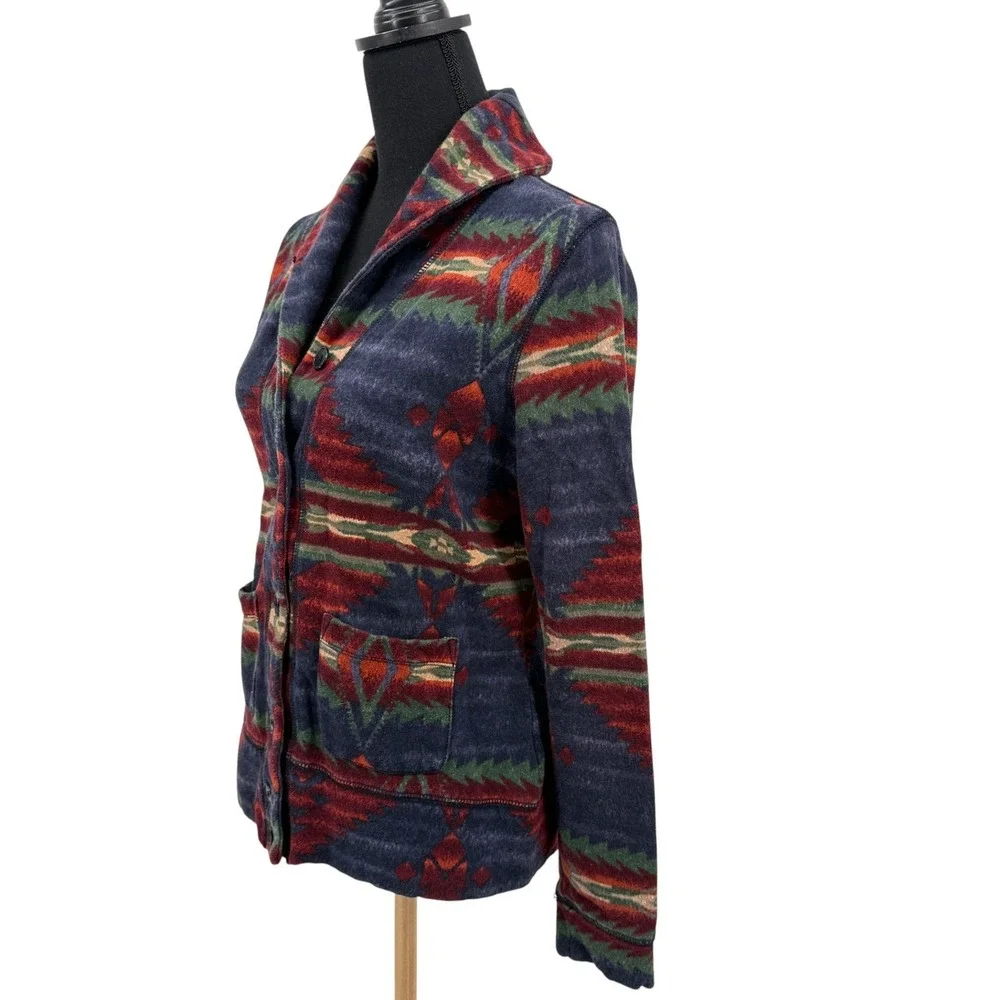 LRL Lauren Jeans Co Womens Jacket Vintage‎ Southwestern Shawl Collar Medium